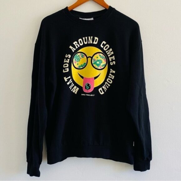 Parks Project Sweatshirt 100% Organic Cotton Womens Large Black Crew Neck Soft - Picture 1 of 11